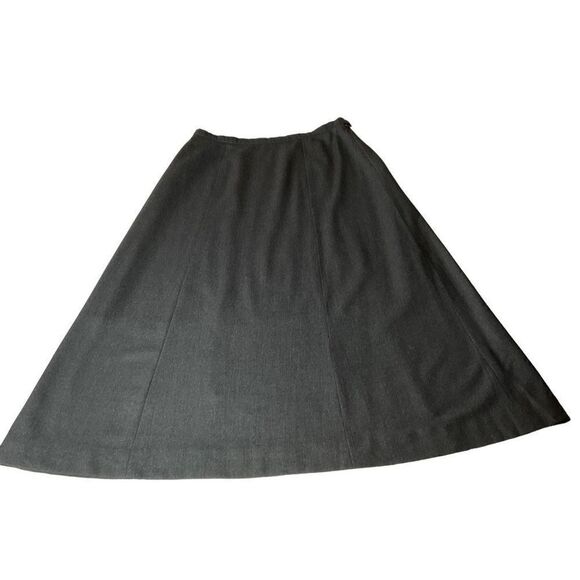 Carlisle Maxi Skirt Dark Grey A-Line Wool Spandex Blend Charcoal Women Size 14 - Picture 6 of 13
